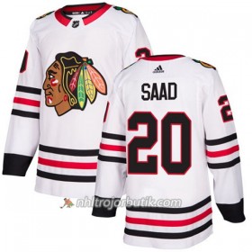 Dame Ishockey Chicago Blackhawks Tröja Brandon Saad 20 Adidas 2017-2018 Vit Authentic